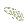 Hybrid Cucumber seeds crop icon