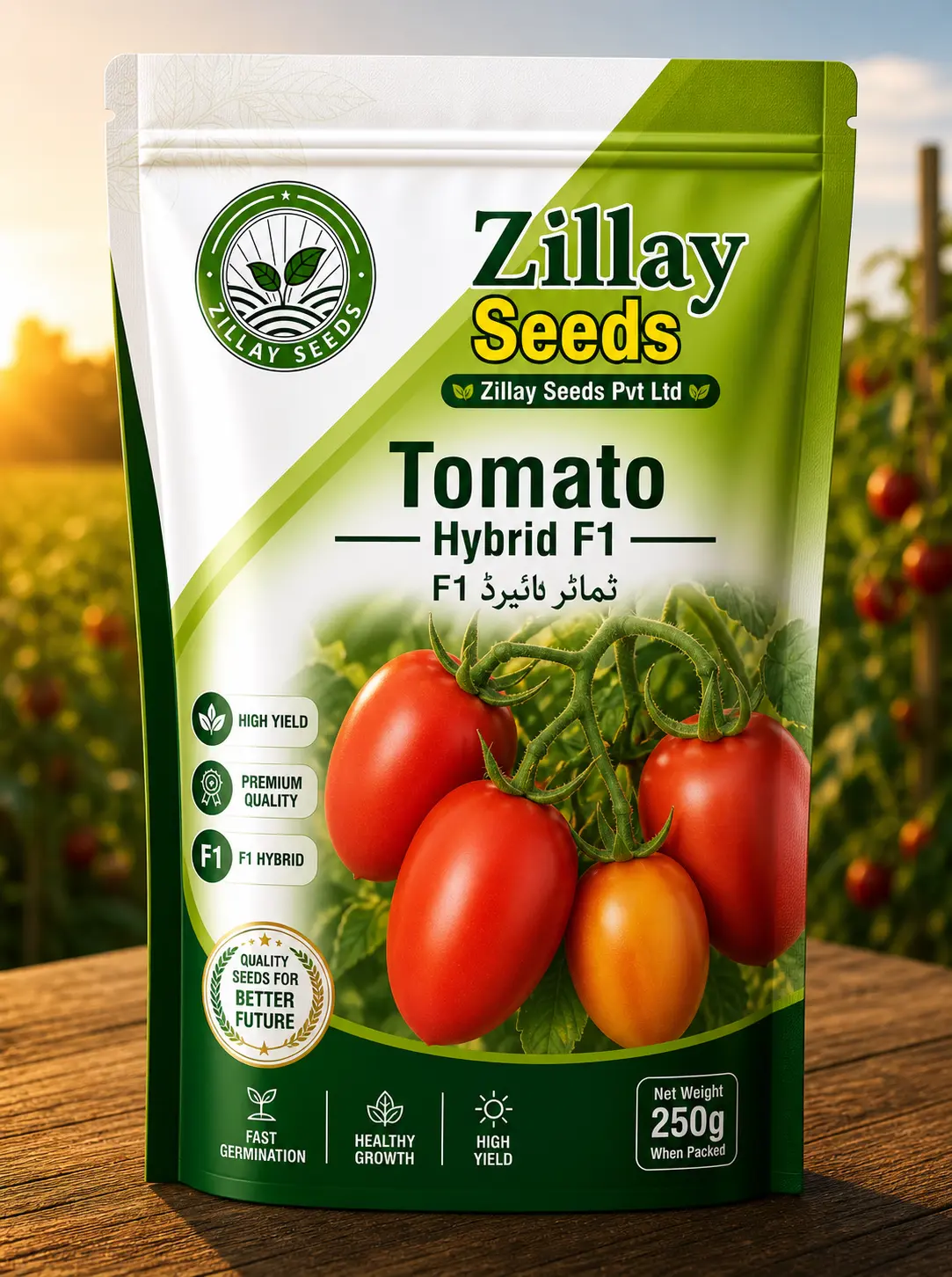 Tomato F1 seed packet by Zillay Seeds